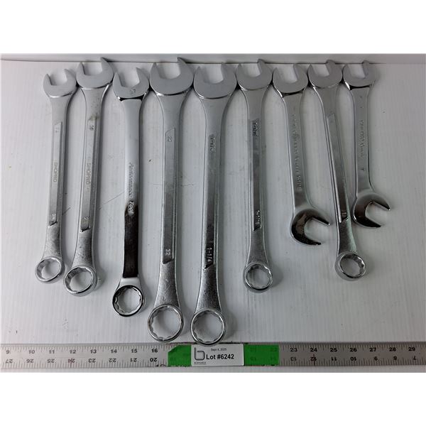 Mixed Metric/Imperial Lot of Wrenches - 24mm, 27mm, 1-1/16", 1-1/4" Other Wrenches