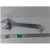 Image 1 : Adjustable Wrench Chrome Plated Marked Scale