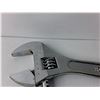 Image 2 : Adjustable Wrench Chrome Plated Marked Scale
