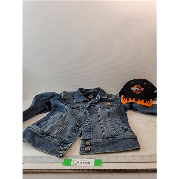 Harley Davidson Hat & Harley-Davidson Ladies Jean Jacket(Size M)