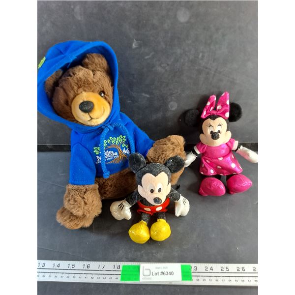 Mickey Mouse, Minnie, Bear Plush Toys