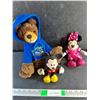 Image 1 : Mickey Mouse, Minnie, Bear Plush Toys