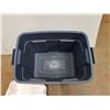 Image 2 : **(2) Plastic Storage Totes - 21" x 15" x 16", Cannot Ship