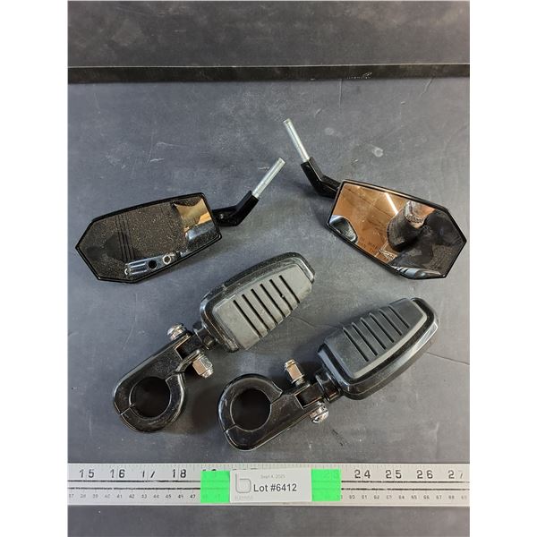 Motorcycle Side Mirror, Foot Rests