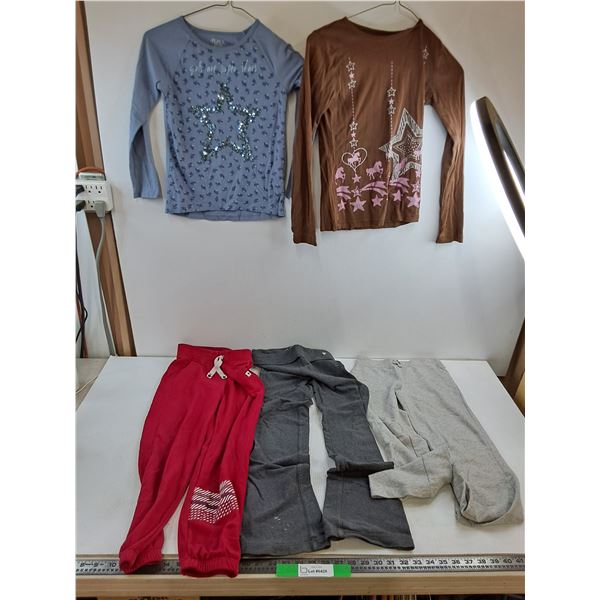 (5) Various Kids Clothes, Pants up to 10–12, (2) Medium Shirts