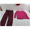 Image 2 : (4) Kids Clothes, Size 8 Kids Jeans, Large Knitted Red Sweater, Unknown Sizes