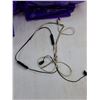 Image 4 : (4) 36″ Long Purple Plastic Bags, (1) Onn Wireless Earbud, Corded Sony Earbuds
