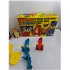 Image 2 : Rock Em Sock Em Robots Partial, (3) Wooden Toy Trains