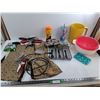Image 1 : New Hurley Swimming Trunks Size 32, Kitty Litter Additive, Various Kitchen Utensils, Misc
