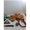 Image 3 : Blue Recycling Tub, Tool Pouch, Hammer, Hardhat, Misc