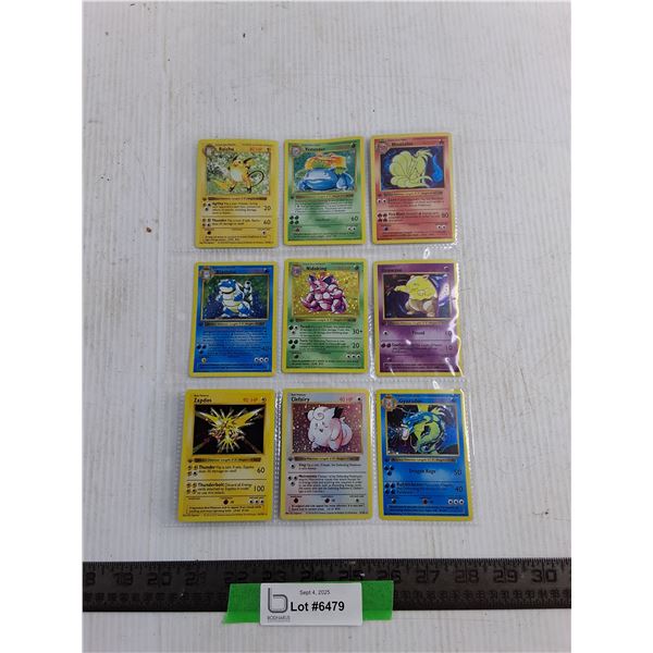(9) Holographic Pokemon Cards CANNOT AUTHENTICATE