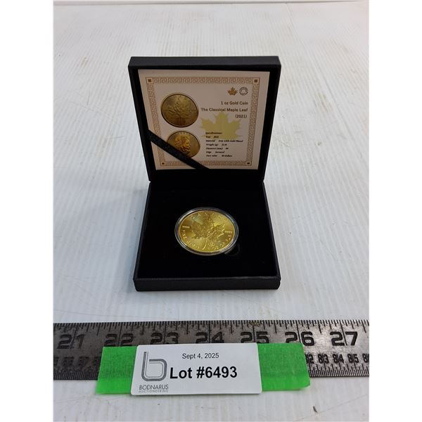 Replica 2021 Canadian $50 One Oz Gold Coin