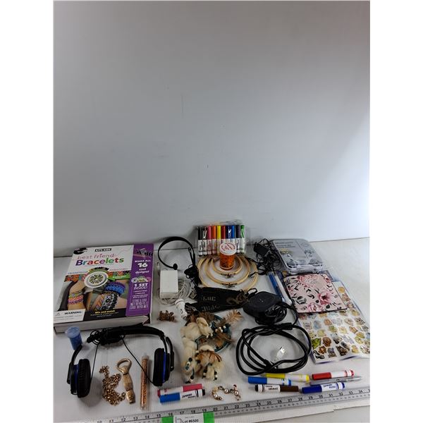 Kits For Kids Best Friends Bracelets, (2) Headphones, Markers, Misc - As Is