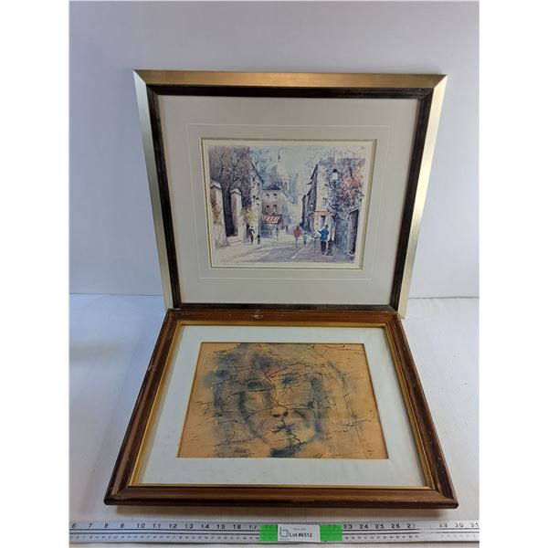 (2) Framed Wall Art Prints 22" x 18"