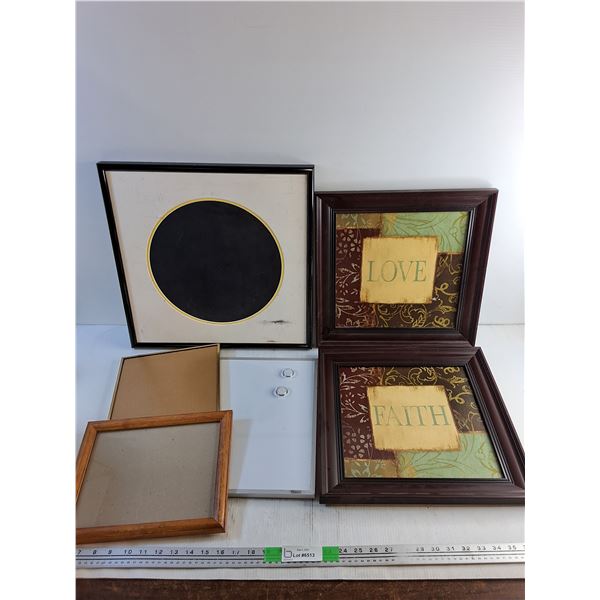 Framed Wall Art Prints 15" x 15", Photo Frames, Dry Erase Board
