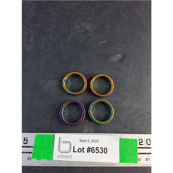 Rainbow Hematite Rings - Size 12