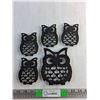 Image 1 : (5)  Owl Trivets