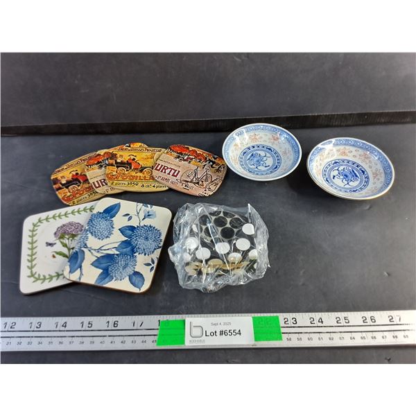 Coasters, Compact Mirror, China Saucers