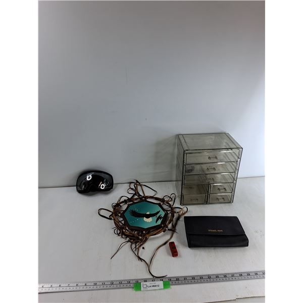 Ski Goggles, Plastic Bin, Dream Catcher, Misc - As Is