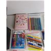 Image 3 : (2) Notebooks, Pencil Crayons, Markers, Misc - As is
