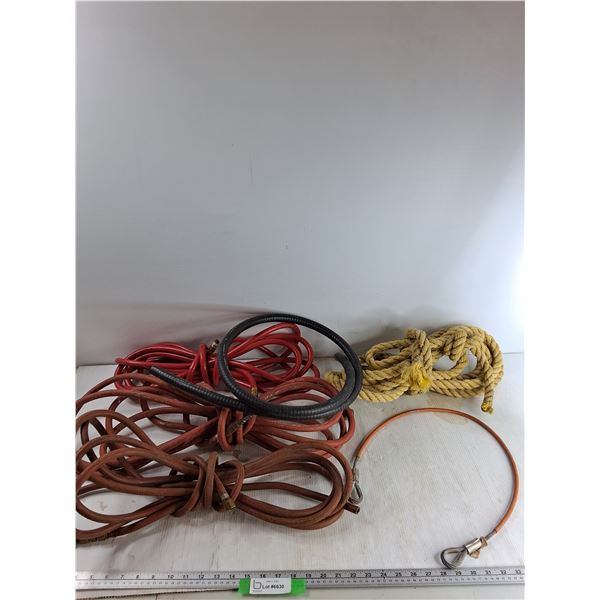 Rope, (3) Air COMPRESSOR Hoses, Hitch Climber, Misc - As Is -  PICK UP