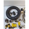 Image 2 : Inner Tube, Hose, Assorted Electrical Cord Ends - As Is CANNOT SHIP