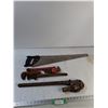 Image 1 : (3) Pipe Wrenches, Saw - As Is -  PICK UP