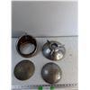 Image 1 : Vintage Headlight Assembly, (3) Vintage Hubcab Covers