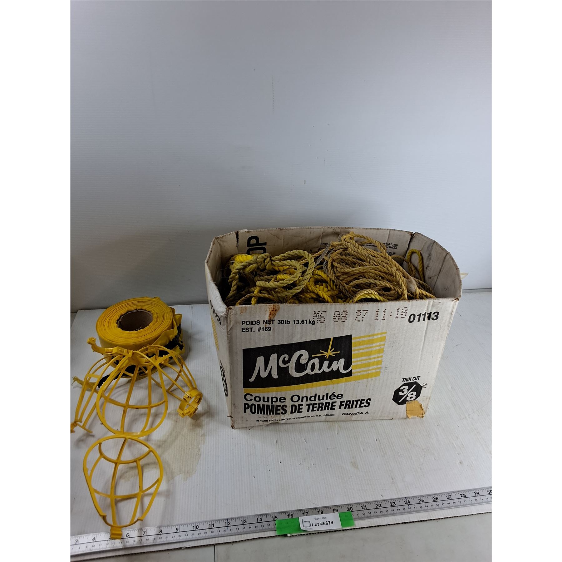 Caution Rope Guard Plastic Guards, Caution Tape, Assorted Rope - As Is