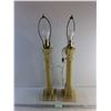 Image 1 : (2) Alabaster Desk Lamps, As Is, 31", No Shades - PICK UP