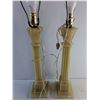 Image 3 : (2) Alabaster Desk Lamps, As Is, 31", No Shades - PICK UP