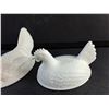 Image 3 : (2) Milk Glass Hens (No Bottoms)