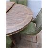 Image 2 : *(6) Green Kitchen Chairs and Expandable Table with leaf -  CANNOT SHIP