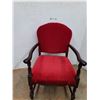 Image 1 : * Vintage Red Empire Style Arm Chair- Cannot Ship