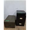 Image 1 : *Black Metal Filing Cabinet  & Green Metal Filing Cabinet- Cannot Ship