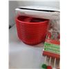 Image 6 : (2) Napkin Dispensers, White Board, Aprons Tooth Picks, Red Food Baskets & Plastic Cups