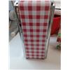 Image 7 : (2) Napkin Dispensers, White Board, Aprons Tooth Picks, Red Food Baskets & Plastic Cups