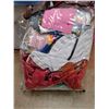Image 2 : *Variety Of Scraps Of Fabrics & Rubbermaid Plastic Storage Bin- Cannot Ship