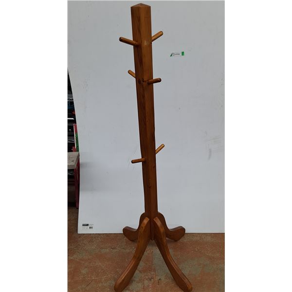 *Wooden Coat Rack 5 Ft. Tall, Cannot Ship