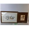 Image 1 : (2) Framed Art Pieces- Ducks & Gardening Up to 23" x 16"