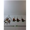 Image 1 : (4) Hangable Glass/Metal Bird Decor
