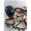 Image 5 : Horse Tack Reins, Bridle Parts, Troxel Horse Riding Helmet, Stirrup, Horse Bells