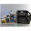 Image 1 : Various Chemicals/Liquids - 3M Paint Stripper, Mineral Oil, Floor Sealer, Milk Crate - Cannot Ship