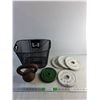 Image 1 : Barbell Plates - 5 lbs, 15 lb Kettlebell, Bicycle Basket  -  PICK UP
