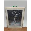 Image 1 : *Framed Deer Wall Art Print 34" x 26", Cannot Ship