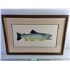 Image 1 : Framed Limited Edition 37/200 Rainbow Trout Wall Art Print 29" x 20"