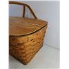 Image 3 : Wooden Picnic Basket 19" x 14" x 10"