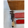 Image 2 : Safety Triangle, Pipe Wrench, Wooden Crate - PICK UP