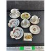 Image 1 : Porcelain Tea Cups and Saucers, Horse Head Brooch
