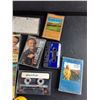 Image 5 : Vintage Kodak Hawkeye 8 Camera - As Is, Audio Cassettes, Plastic Container with Lid, Shirt Pins